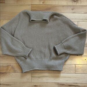 Relaxed Turtleneck Sweater in Beige